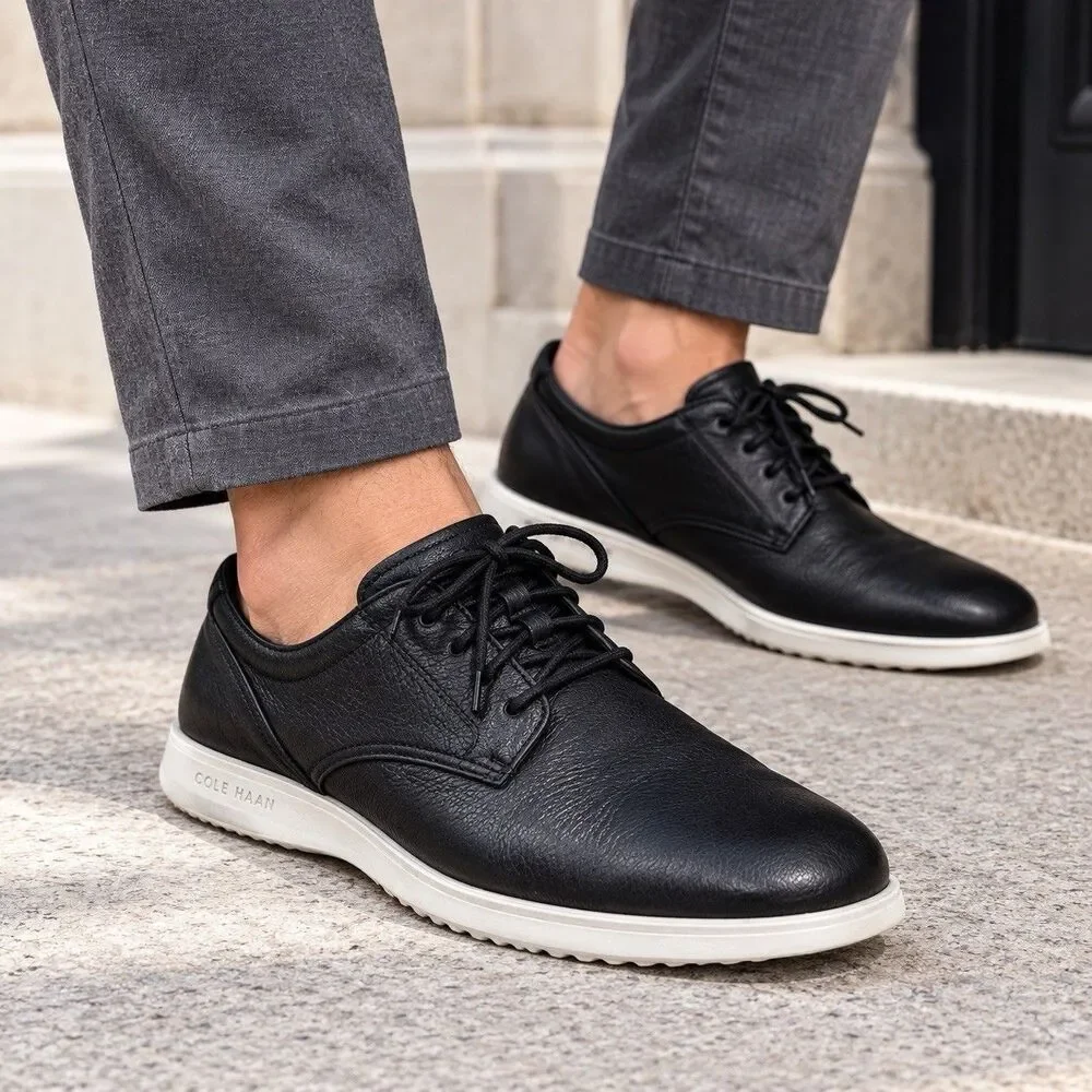 Cole Haan Grand Oxford C36934 Black Leather Men’s Sz10 Lightweight Dress Sneaker